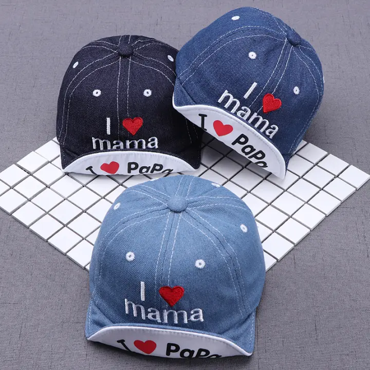 denim baby hat