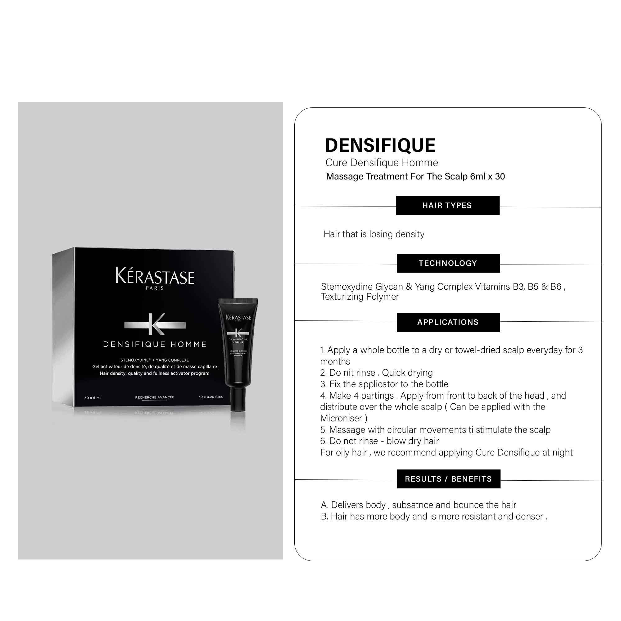 Buy Kérastase Densifique Homme Ampoule Treatment 30 X 6ml Online - View #7