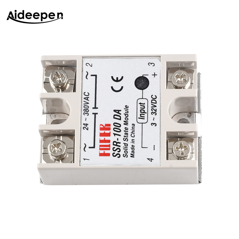 Rơ Le Trạng Thái Rắn KKmol, SSR-100DA Rơ Le Trạng Thái Rắn 100A 3-32V DC Đến 24-380V AC SSR 100DA Dành Cho Công Nghiệp