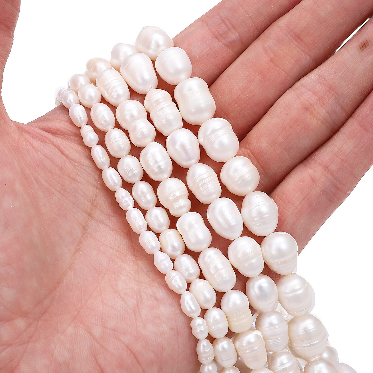 10pcs/Bag 100% Natural Freshwater Pearl Irregular Oval Beads Loose Perles For Jewelry Making DIY Bracelet Necklace Earrings