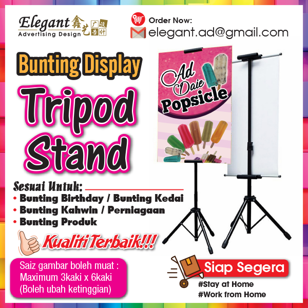 Bunting Display Tripod Stand Streamer Tripod Stand yg BERKUALITI Lazada