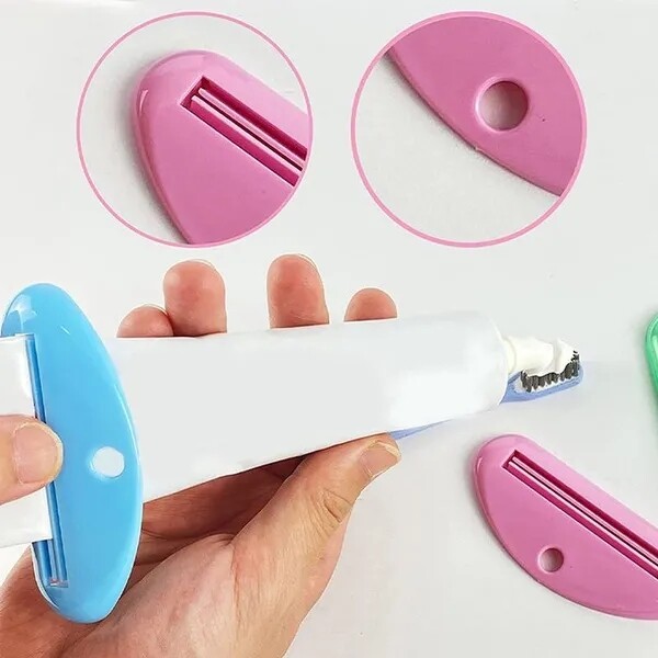 3 cái đồ nặn tuýp kem đánh răng Báo Chí Hướng dẫn sử dụng bóp kem đánh răng Clip-on Sữa rửa mặt ép đồ dùng phòng tắm