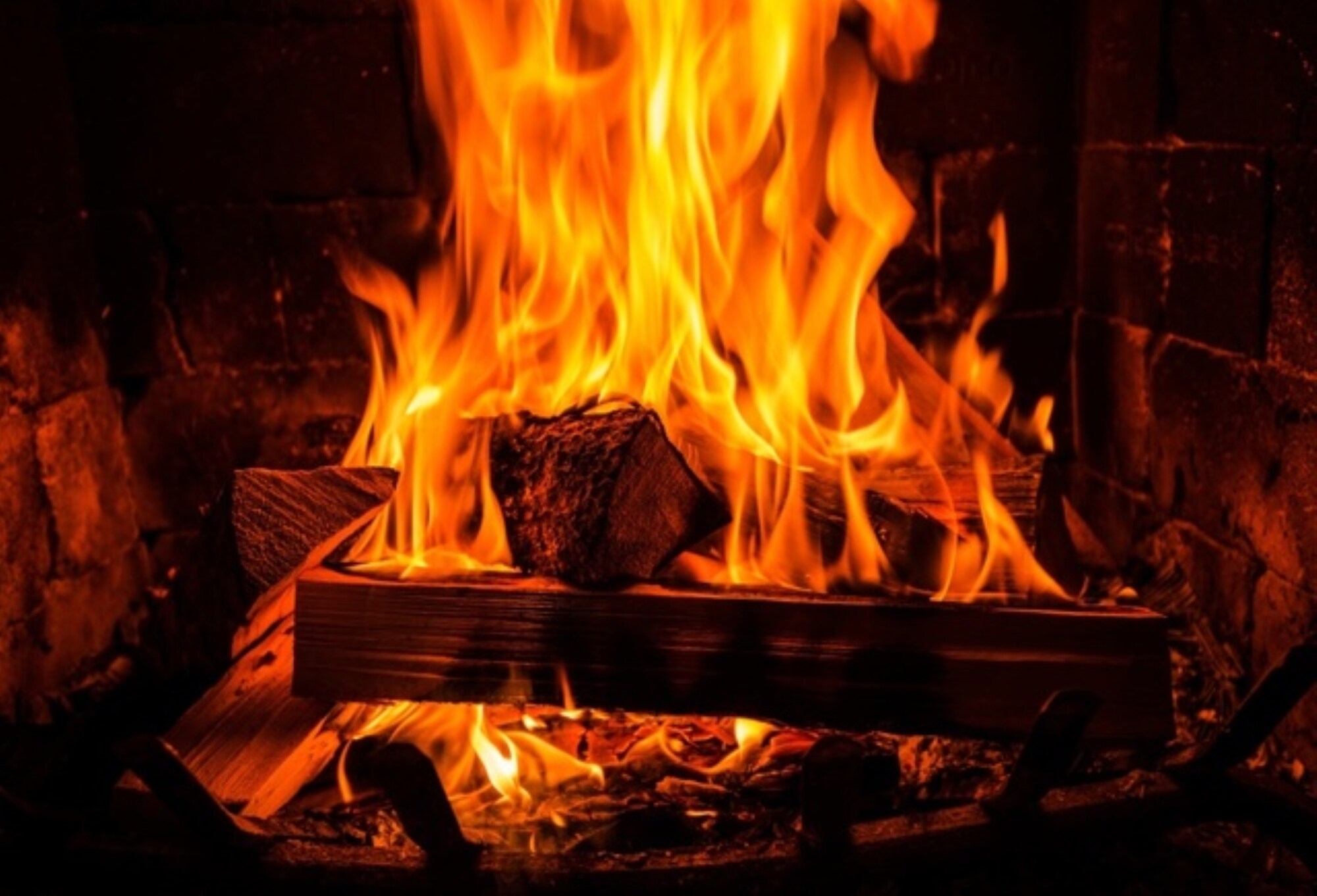 Laeacco Brick Wall Fireplace Wood Fire Burning Flame Photography Backdrop Baby Portrait Photo Background Photo Studio Photocall