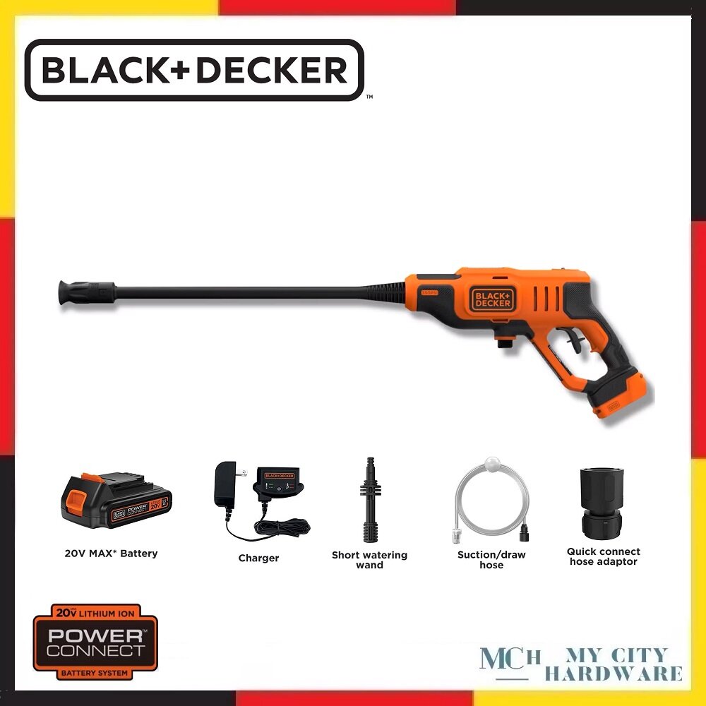 Black Decker BCPC20D1 20V Cordless High Pressure Washer Water
