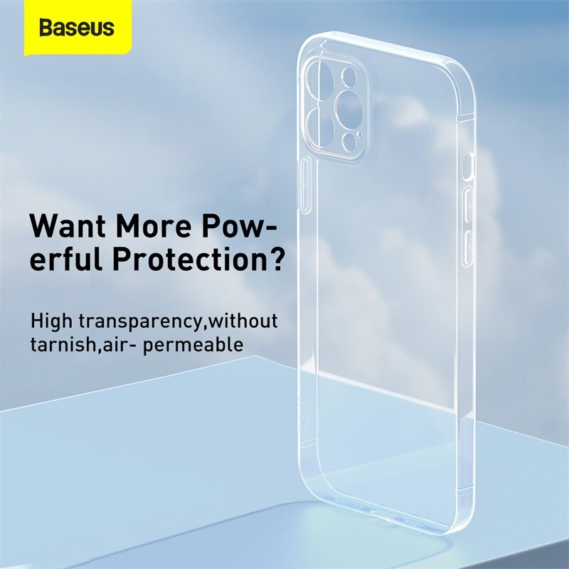 Baseus rõ ràng Ốp điện thoại cho Iphone 14 13 12 Pro Max trường hợp coque siêu mỏng nhựa TPU mềm vỏ lưng silicon
