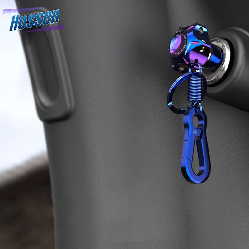 Hossen General CNC Modified Burnt Titanium Key Head Racing Boat Hexagonal Burnt Titanium Key Head Key Chain