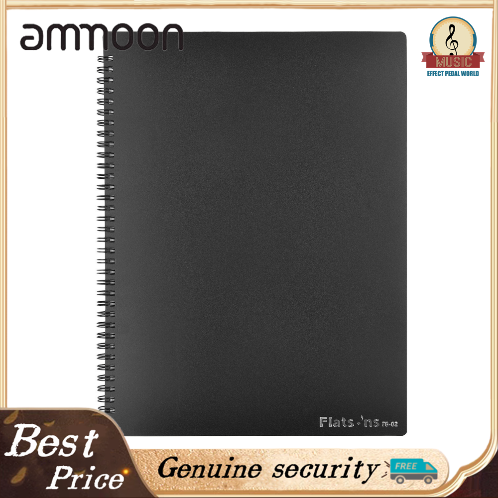 Flatsons FB-02 A4 Size Music Score Holder Paper Sheet Document File Organizer Music Paper Folder 40 Pockets for Guitar Violin Piano Players