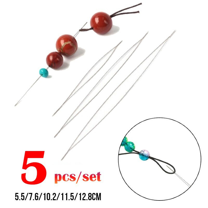 [ILOVEDIY] 5Pcs Beaded Pins Open Curved DIY Beads Bracelet Jewelry Tools Necklace Making Supplies Handmade Pins Accessories