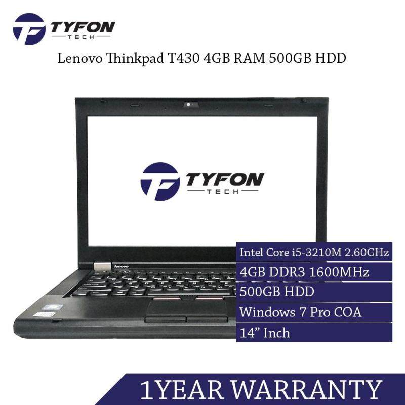 Lenovo Thinkpad T430 4GB RAM 500GB HDD i5 Laptop (Refurbished) Malaysia