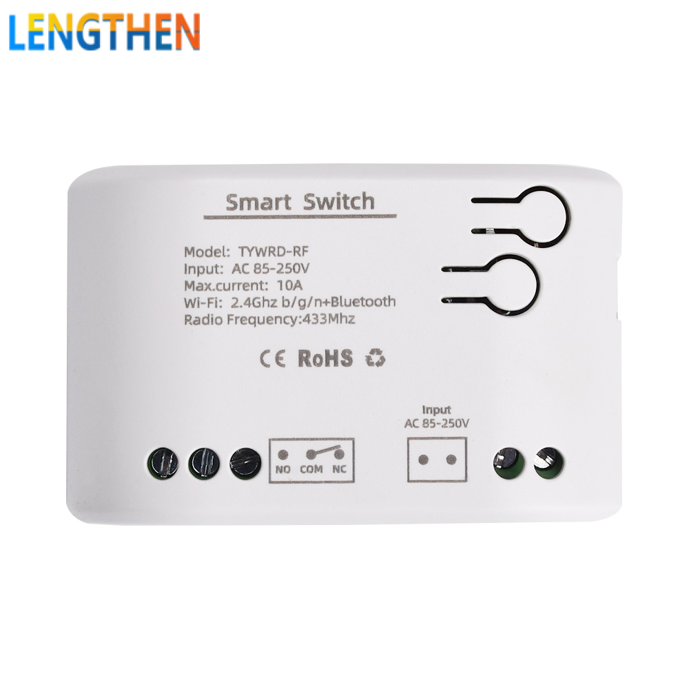 FocusAi  Tuya Mô-đun Công Tắc WiFi Không Dây Điều Khiển Từ Xa Thông Minh Bộ Thu RF 1/2/4CH DC 7-32V 5V 12V 24V 220V 10A Rơle WiFi Tương Thích Với Alexa