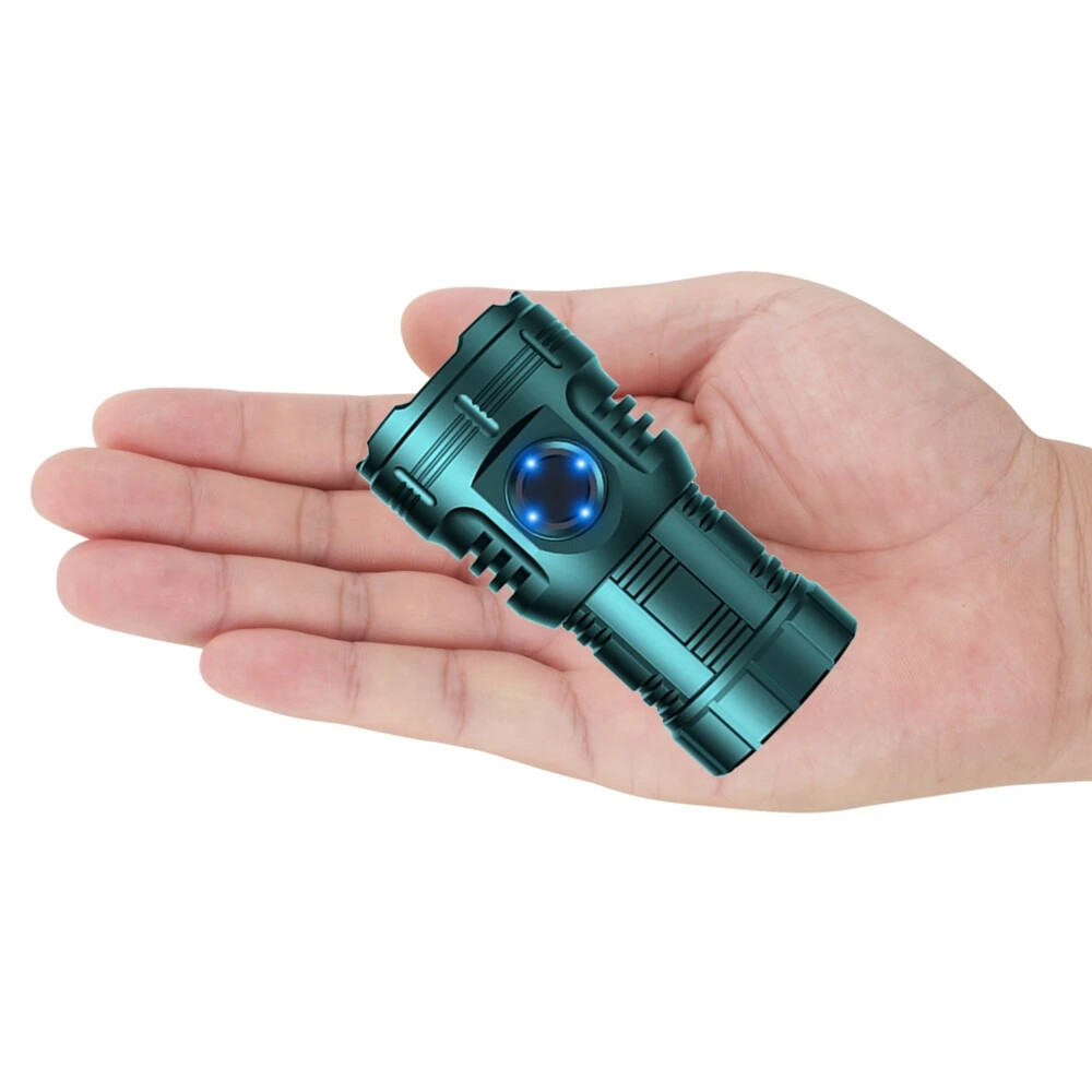 Alonefire X68 8xLED Super Bright Mini LED Flashlight Type-C USB Rechargeable Waterproof Outdoor Emergency Camping Lantern Torch