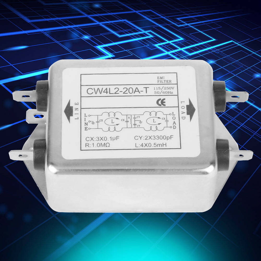 Universal 115V/250V Emi Filter Terminal Power Line Filter Power Wire Filter for Mechanical Equipment