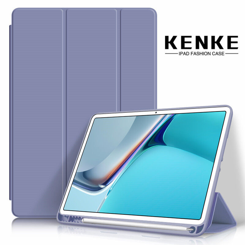 KENKE HUAWEI case ipad case with pencil slot Tablet case for HUAWEI 2021 MatePad 11 10.4 Pro 11 mate pad air 11.5 case cover 2022 2023 Tri-fold support surface cover TPU silicone soft case Fully anti-fall Honeycomb cooling lining