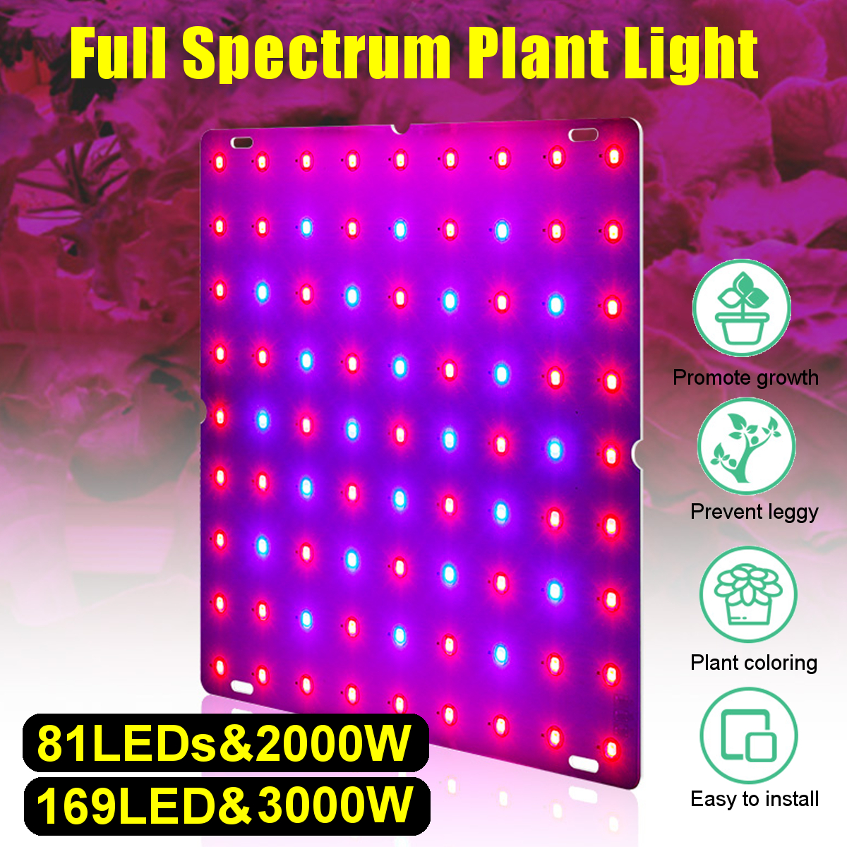 LED Grow Light 600W Samsung LM281B Diode Full Spectrum ปลูกโคมไฟ UV IR ...
