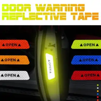 1pcs Universal Warning Mark Reflective Tape Car Door Sticker