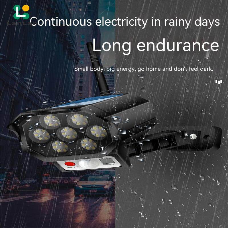 LanLan 42led Solar Security Light Motion Sensor Simulation Outdoor Fake Camera Rural Garden Wall Lamp Waterproof