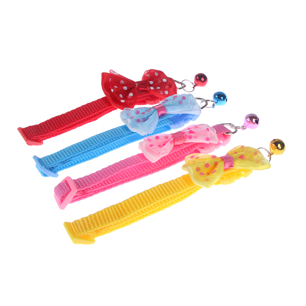 Dog Bow Bell Adjustable Kitten Collar Puppy Necktie Bowknot Cat