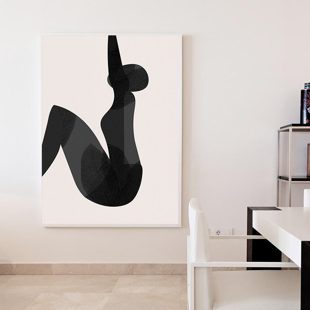 Canvas Painting Black and White Abstract Nude Female Poster Female Figure Wall Art Medieval Luxury Modern Picture Home Decoration A2