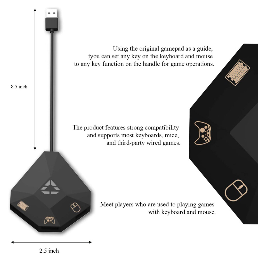 Bộ Chuyển Đổi USB Có Dây Kết Nối NS Bàn Phím Và Chuột Bộ Chuyển Đổi Đèn Báo LED Cho PS4 /PS3/Xbox One/ Xbox 360/ Switch Lite