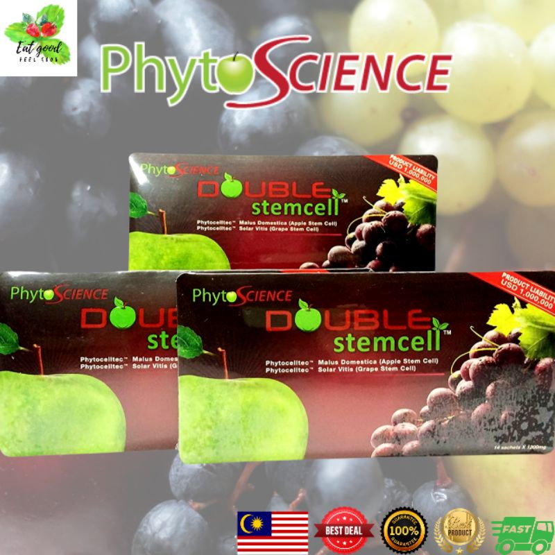 Phytoscience Double StemCell - 12 Paquets Anti-âge Aux Cellules Souches De Pomme & Raisin - Exp 2028