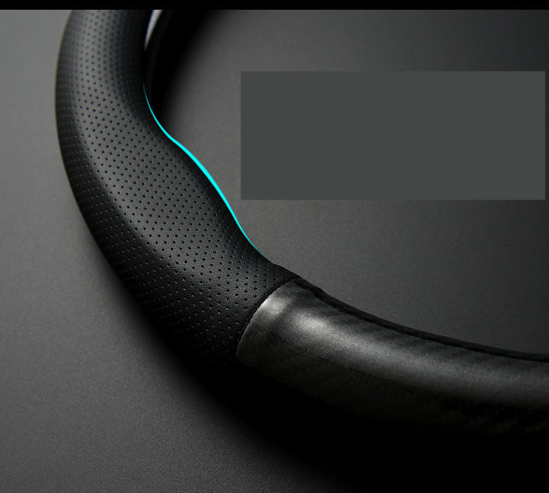 38cm Carbon Fiber Leather Steering Wheel Cover for BMW E46 E60 E90 E30 E92 E93 F30 F10 E36 E39 F15 F16 E85 E86 E34 E38 e53 X5 X3 M3 M5