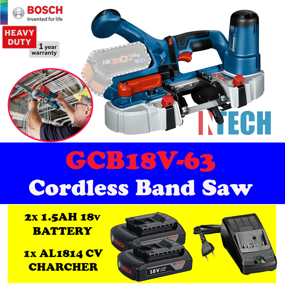 BOSCH GCB18V 63 GCB18V63 CORDLESS BAND SAW C W AL1814CV CHARGER