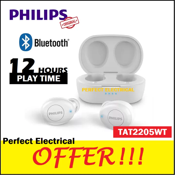 philips tat2205 wireless bluetooth earphones