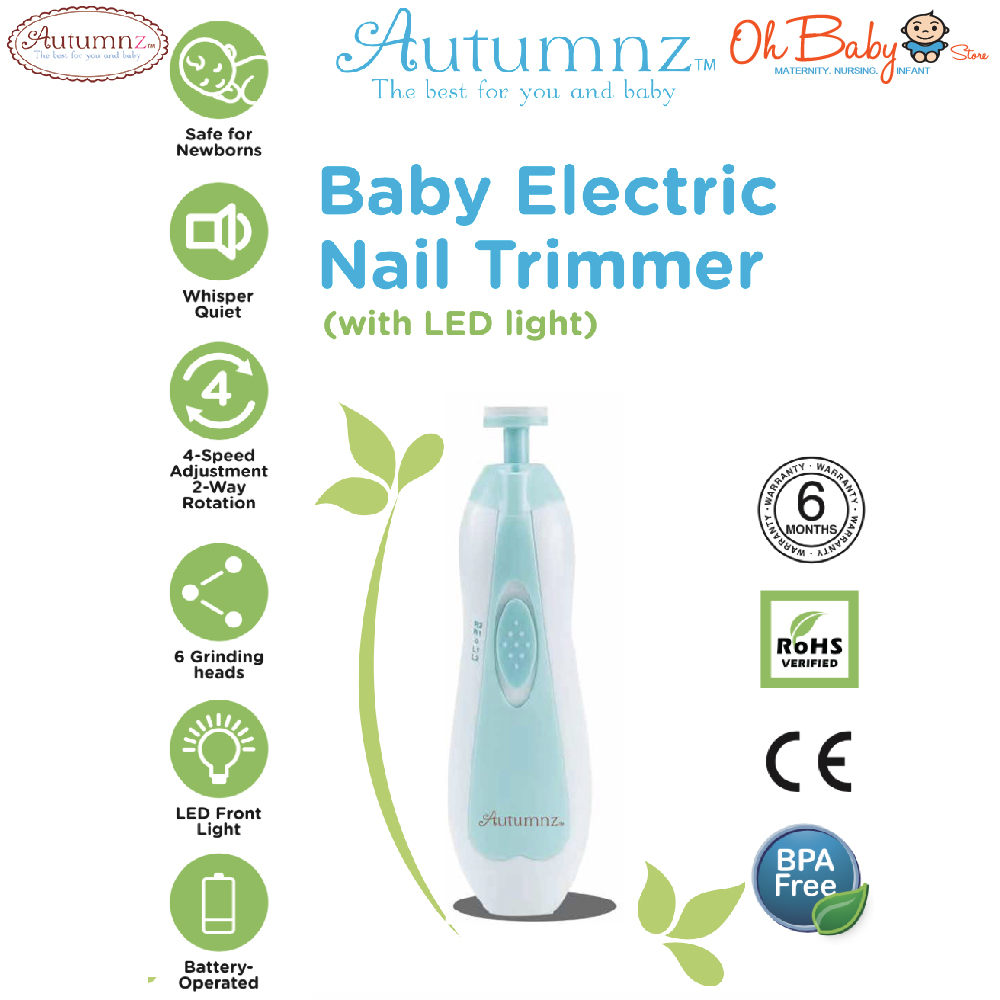 Autumnz Baby Electric Nail Trimmer 0m+ Lazada