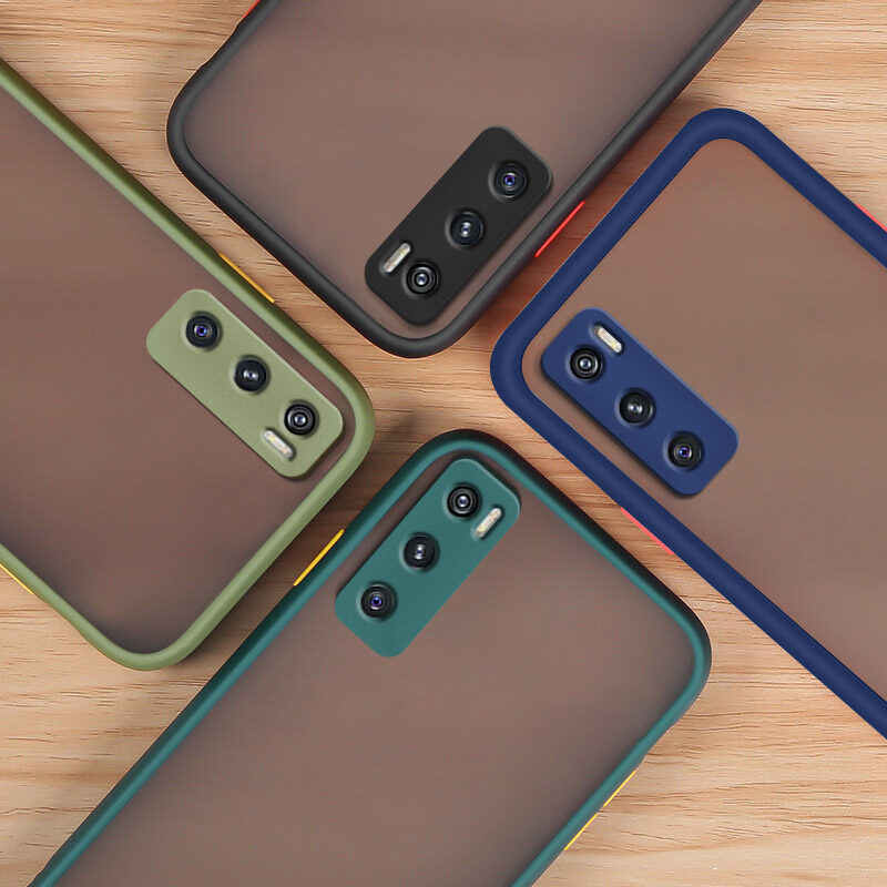YBD Precision camera protection case For Vivo V20 SE V20SE Casing multiple colour Matte Hard PC Back Cover Shockproof Phone Case