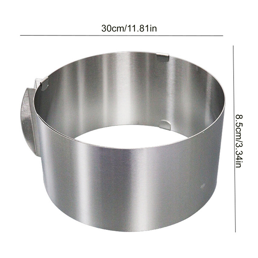Adjustable Round Cake Ring Mold Retractable Mousse Cake Ring Stainless Steel Circle Baking Ring Cake Tools