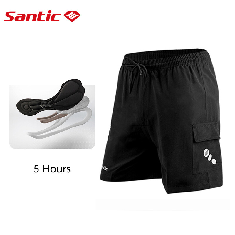 Santic Men Cycling Shorts 4D Padding Breathable Quick-dry MTB Road Bicycle Outdoor Sportswear Leisure Exercise Bike Shorts WC05003