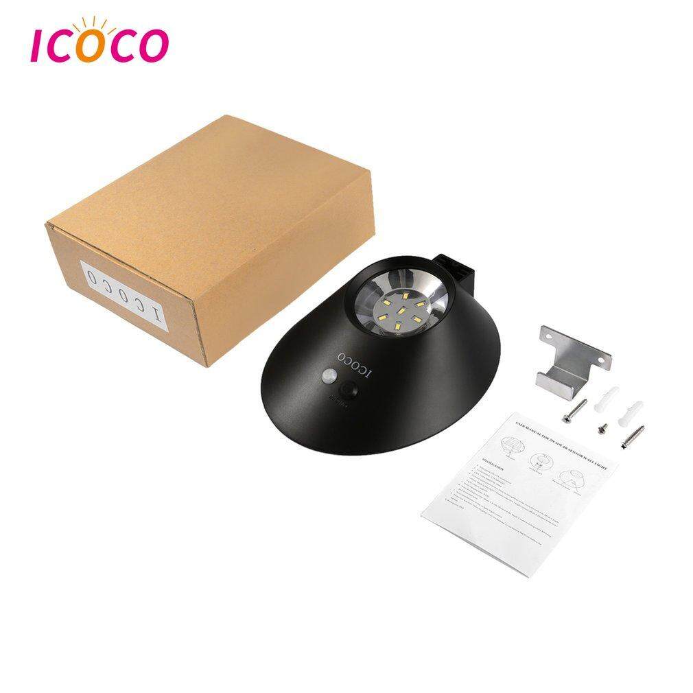 ICOCO 2 W 7 ĐÈN LED Năng Lượng Mặt Trời Cơ Thể Con Người Cảm Biến Vườn Dán Tường Trang Trí Nhà Cửa Ngoài Trời Chống Nước Chiếu Sáng Đèn Năng Lượng Mặt Trời