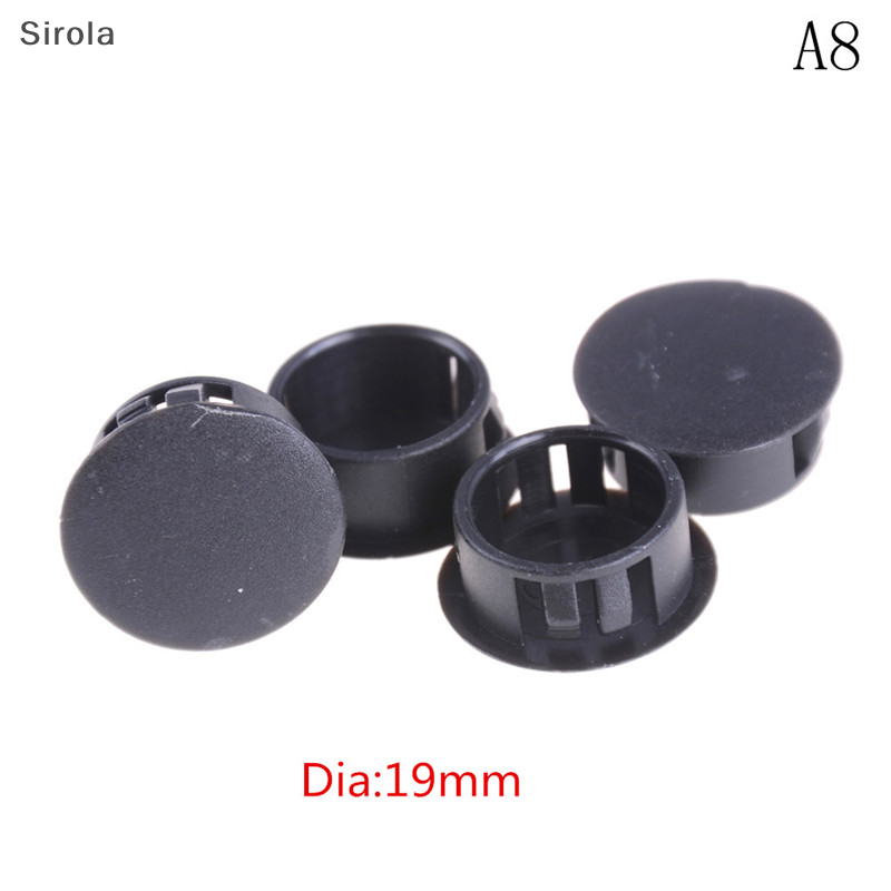 [Sirola] 4 cái nắp nắp bịt đầu ống cắm lỗ ống tròn bằng nhựa màu đen rất nhiều
