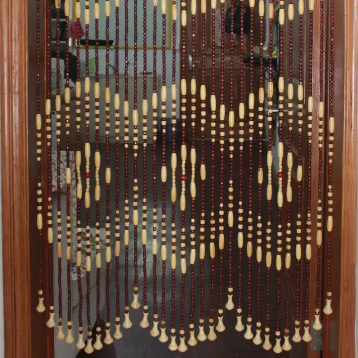 Solid Wood Beads Door Curtain Amulet Fortune Feng Shui Door