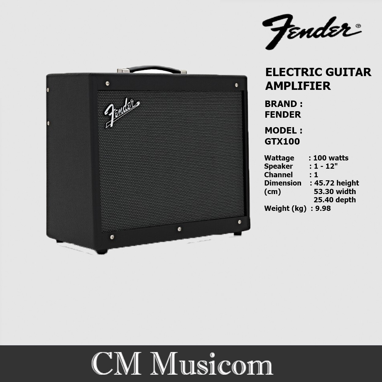 Fender Electric Guitar Amplifier 100watt (GTX100) Lazada