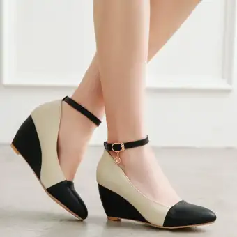 almond toe ankle strap heels