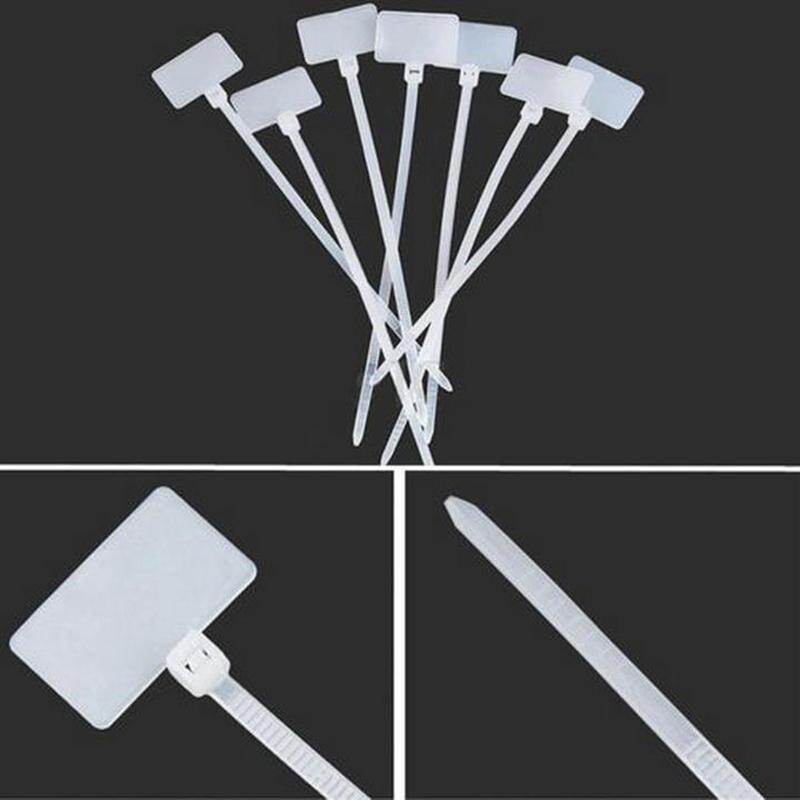 100pcs Nylon Self-Locking Label Tie Network Cable Marker Cord Wire Straps Zip