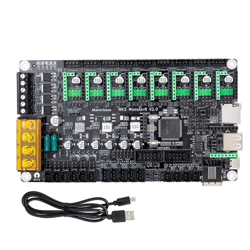 MKS Monster8 V2 Motherboard 3D Printer Monster 32Bit 8 Axis Controller Mainboard
