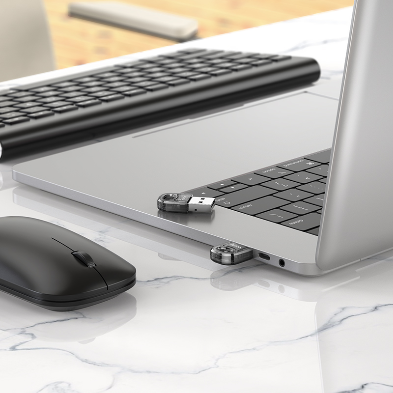 Hoco ua28 Bộ chuyển Bluetooth USB bt5.1 Bộ thu USB không dây cho máy tính để bàn máy tính xách tay bàn phím chuột Tai nghe âm thanh máy in hỗ trợ đầu nhận chuyển tập tin