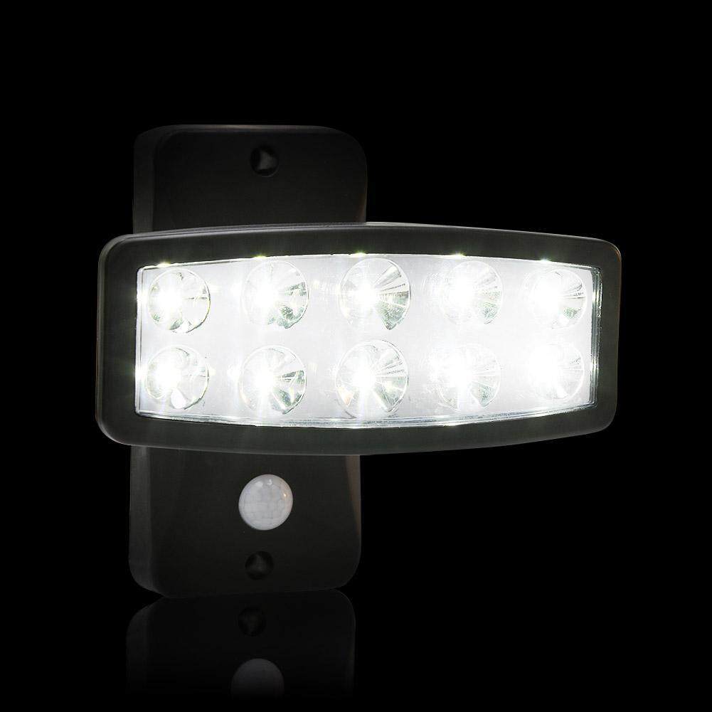 Chống nước 10 ĐÈN LED Năng Lượng Mặt Trời Cảm Biến Chuyển Động Ngoài Trời Sân Vườn Sân Đèn Tường