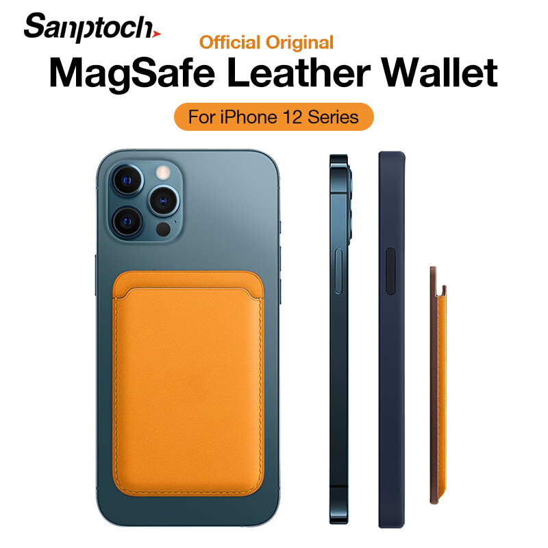 Sanptoch Leather Wallet With MagSafe For iPhone 15 14 13 12 Pro Max Plud Magnetic Card Bag Holder Case