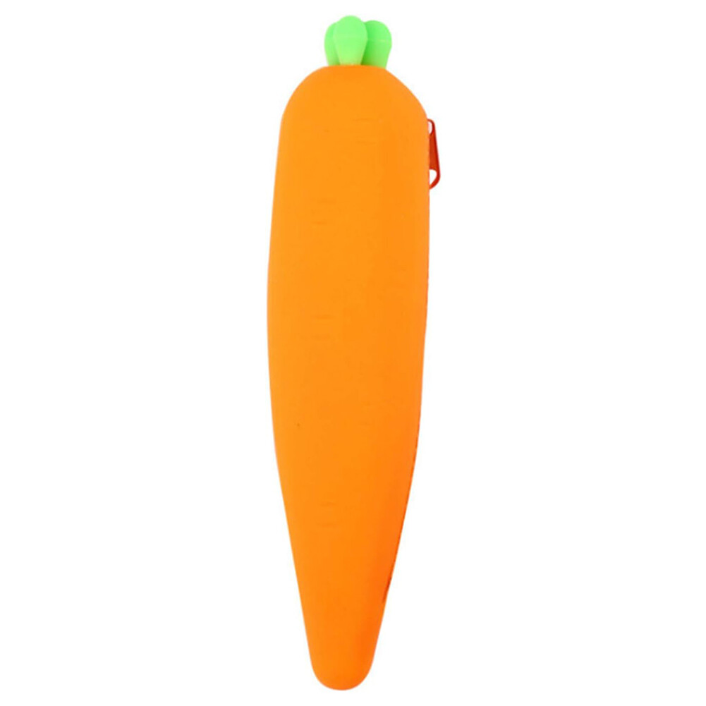 Creative Fruit Shape Silicone Pencil Case Cartoon Large Capacity Pencil Case Student Storage Stationery Bag