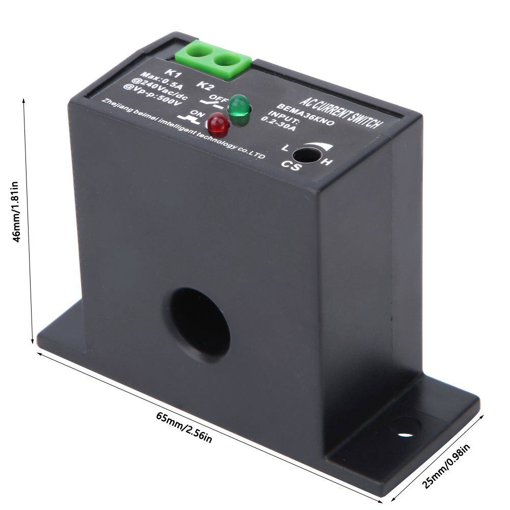 lzlzo Công Tắc Cảm Biến Dòng Điện Xoay Chiều Có Thể Điều Chỉnh 0.2 ~ 30A Cảm Biến Tự Cấp Nguồn Thường Tắt Công Tắc Cảm Biến