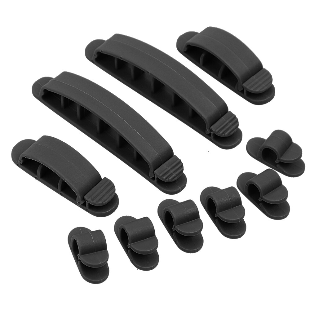 10PCS/Set Car Wire Holder Wire Cord Clip Cable Line Holder Cable Organizer Auto Charger Line Clasp Clamp Self-adhesive