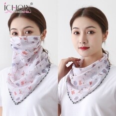 Ichoix 2020 Mới Mùa Hè Mặt Trời Voan Lụa Băng Ngoài Trời Khăn Choàng Bảo Vệ Khỏi Ánh Mặt Trời Khăn Cổ Khăn Choàng Khăn Choàng In Hoa