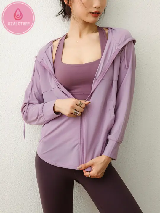 long sleeve zip up running top