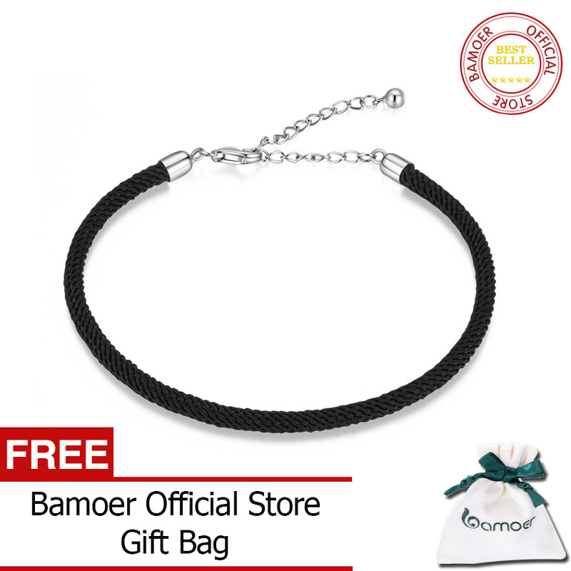 BAMOER 925 Sterling Silver Charm Bracelet for Women Original European Female Adjustable 16cm to 21cm Girl Birthday Gifts SCB166