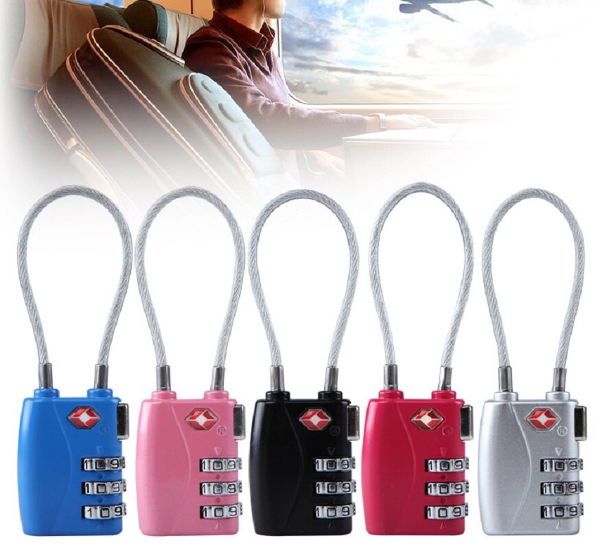 Khóa hành lý loại tổ hợp ổ khóa thân cây bí mật khóa TSA khóa đa năng Ba lô dây kéo kết hợp khóa