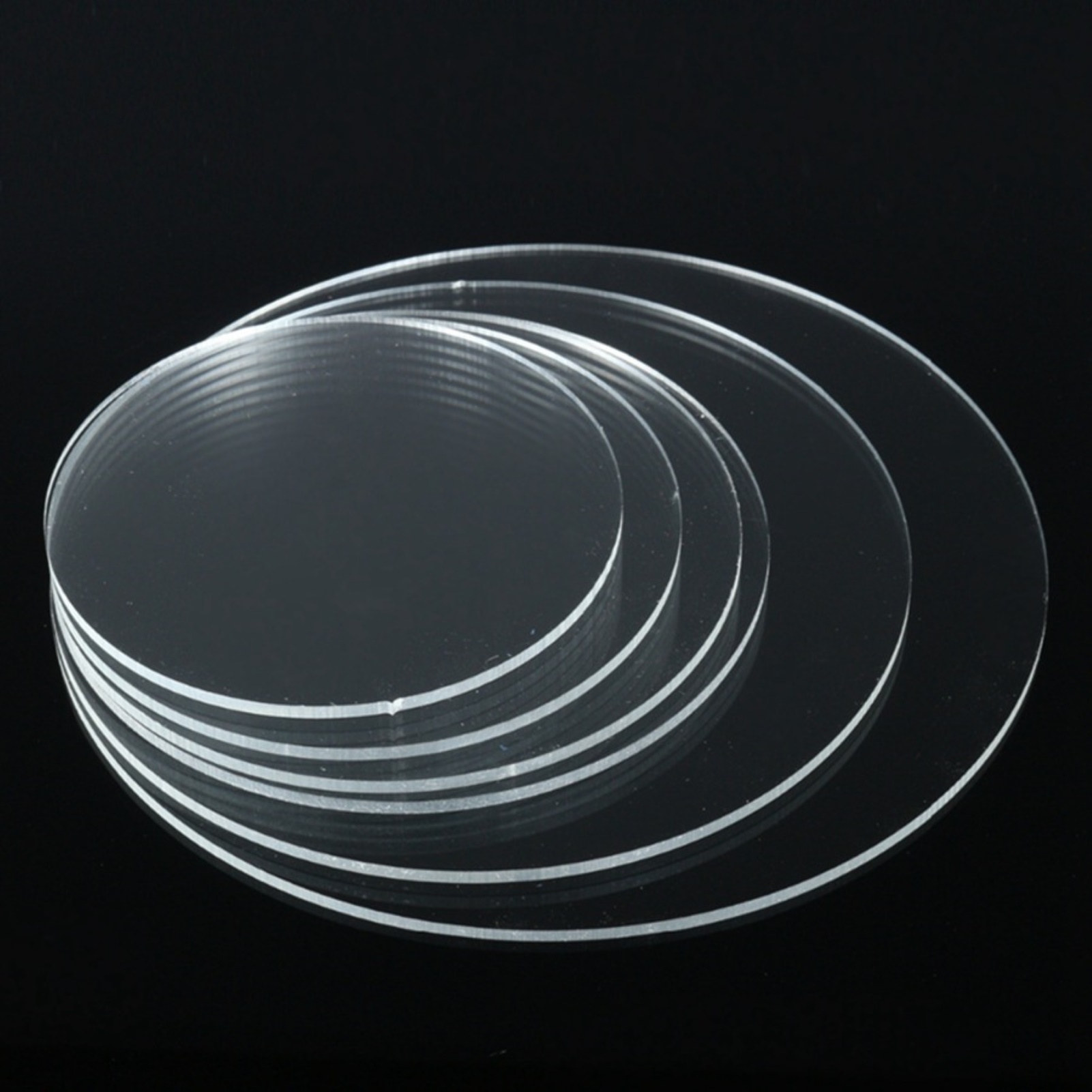 Sanwood® Practical Round Edge Cake Disk Non-stick Transparent Acrylic Cake Base Board for Cakes Serving Cake Plate Non-stick