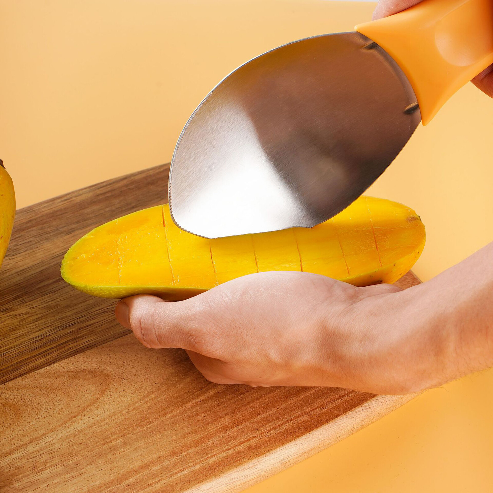 Xoài bột giấy vắt xoài muỗng trái cây Thìa múc sâu dưa hấu công cụ cắt bơ dicing Hạt chia khuôn xoài scooper xoài thịt muỗng